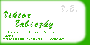 viktor babiczky business card